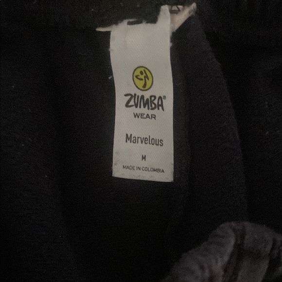 Zumba Fitness Black Track Pants with Neon Accents - Picture 3 of 3